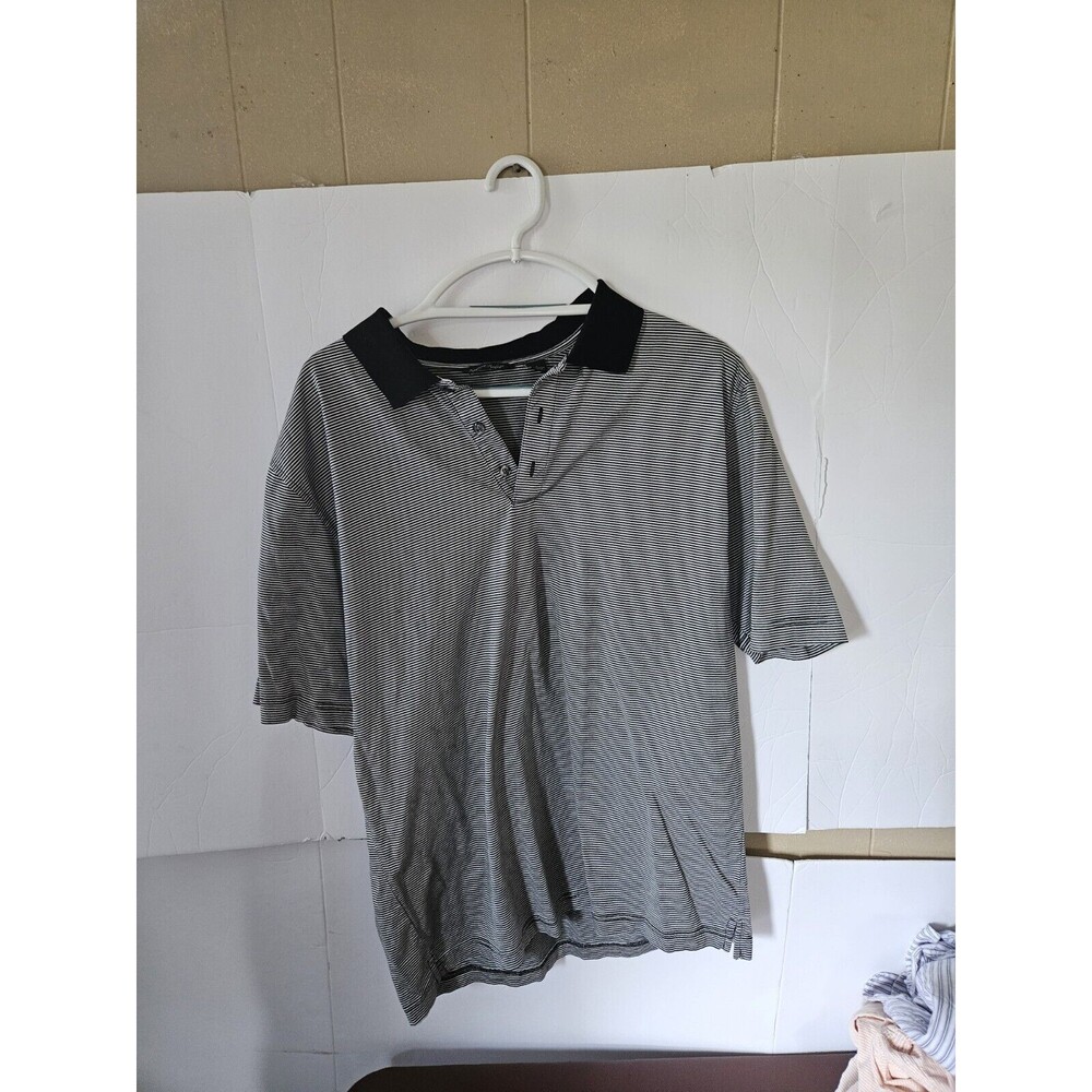 kenneth roberts platinum Men's Size L Button Up Collar Stripe Shirt